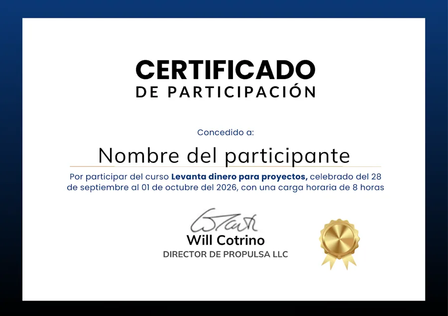 Certificado de participación
